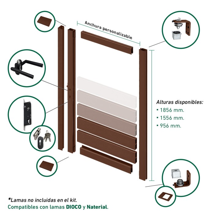 Kit de puerta abatible Big Garden