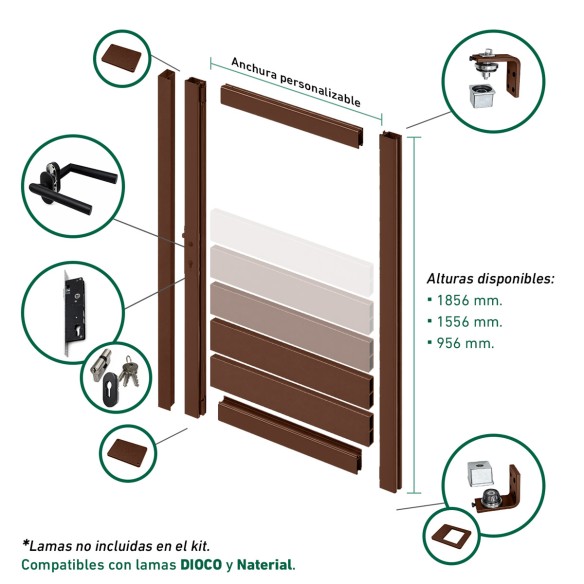 Kit de puerta abatible Big Garden