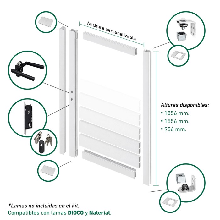 Kit de puerta abatible Big Garden
