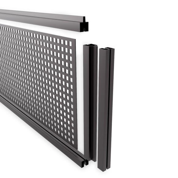 Celosía de aluminio para valla Big Garden