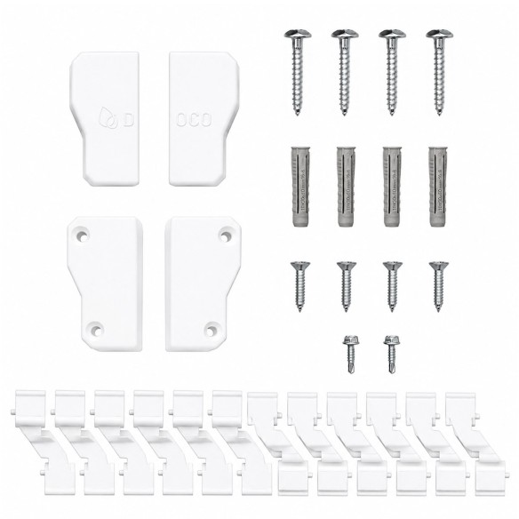 Pack de accesorios para medio poste de vallas de lamas de persiana Big Garden