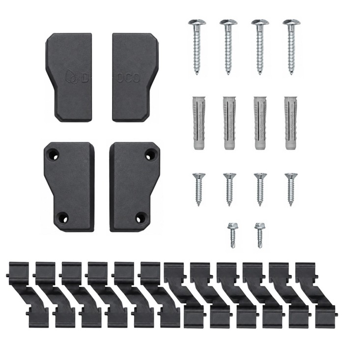 Pack de accesorios para medio poste de vallas de lamas de persiana Big Garden