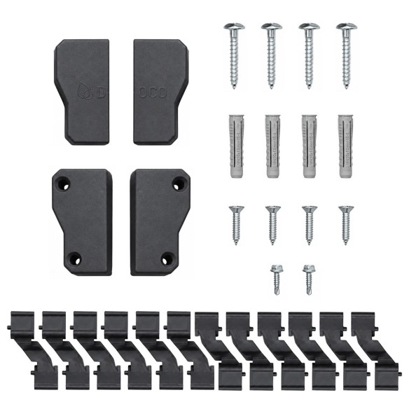 Pack de accesorios para medio poste de vallas de lamas de persiana Big Garden
