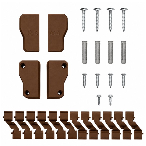 Pack de accesorios para medio poste de vallas de lamas de persiana Big Garden