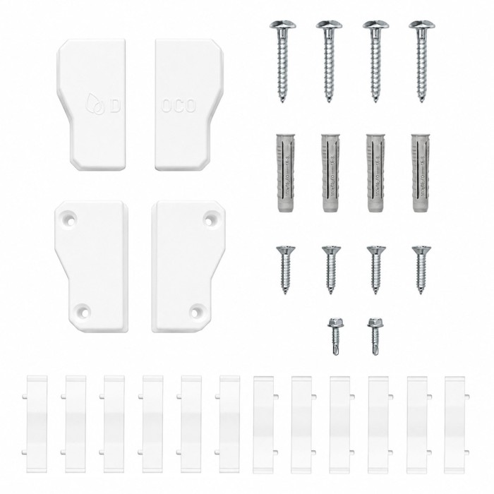 Pack de accesorios para medio poste de vallas de lamas lisas Big Garden