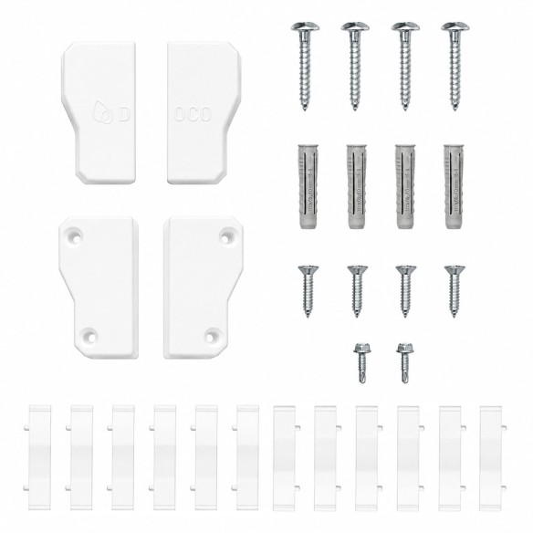 Pack de accesorios para medio poste de vallas de lamas lisas Big Garden