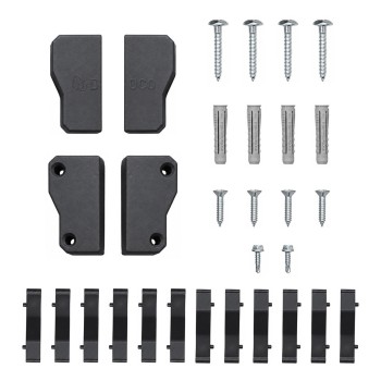 Pack de accesorios para medio poste de vallas de lamas lisas Big Garden