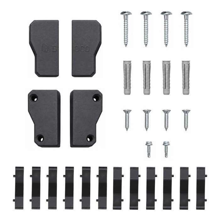 Pack de accesorios para medio poste de vallas de lamas lisas Big Garden