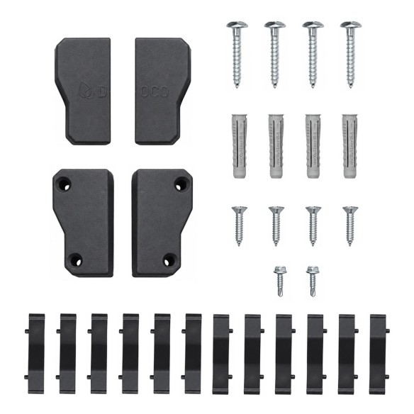 Pack de accesorios para medio poste de vallas de lamas lisas Big Garden