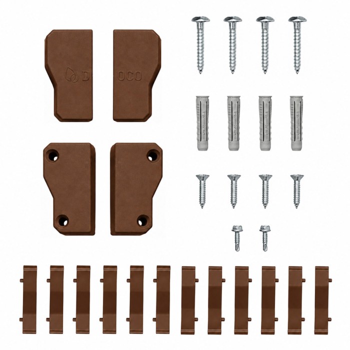 Pack de accesorios para medio poste de vallas de lamas lisas Big Garden