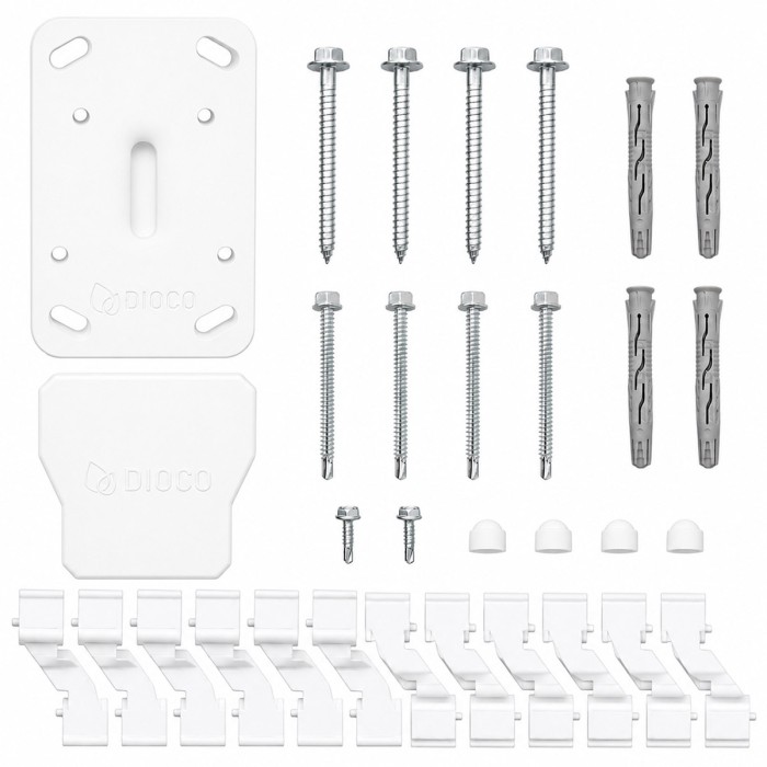 Pack de accesorios para poste de vallas de lamas de persiana Big Garden