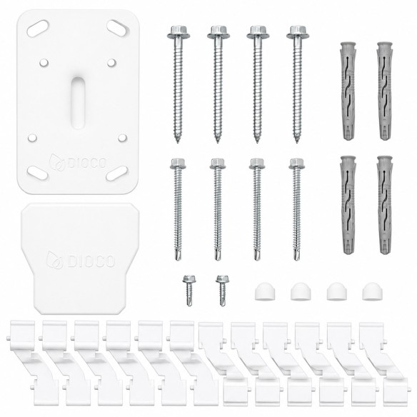 Pack de accesorios para poste de vallas de lamas de persiana Big Garden
