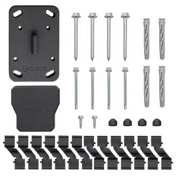 Pack de accesorios para poste de vallas de lamas de persiana Big Garden