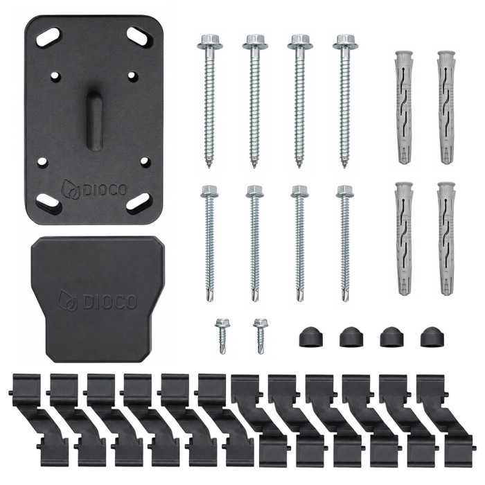 Pack de accesorios para poste de vallas de lamas de persiana Big Garden