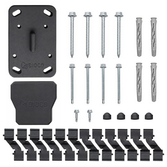 Pack de accesorios para poste de vallas de lamas de persiana Big Garden
