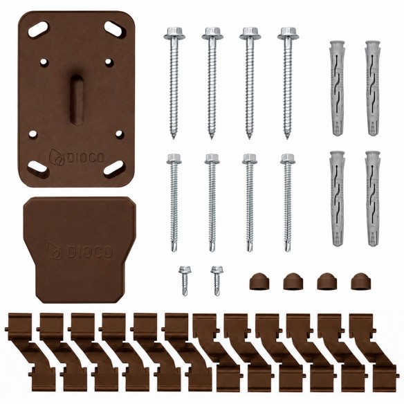 Pack de accesorios para poste de vallas de lamas de persiana Big Garden
