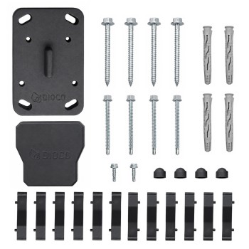 Pack de accesorios para poste de vallas de lamas lisas Big Garden