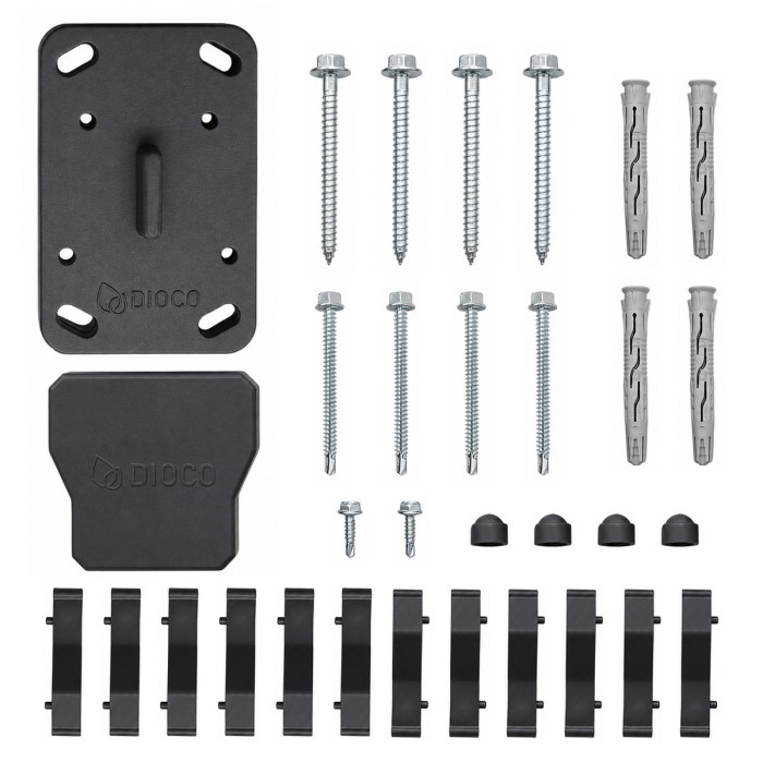Pack de accesorios para poste de vallas de lamas lisas Big Garden