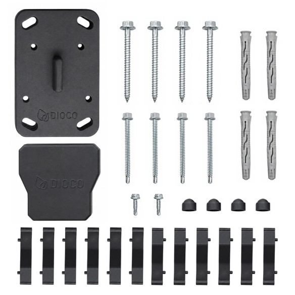 Pack de accesorios para poste de vallas de lamas lisas Big Garden