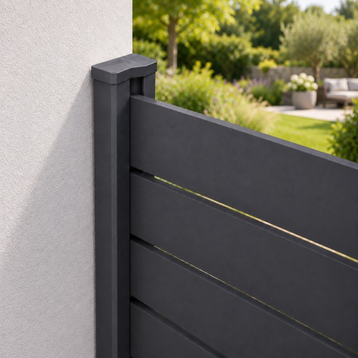 Medio poste de aluminio para valla Big Garden