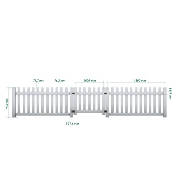Valla PVC blanca Big Garden 2