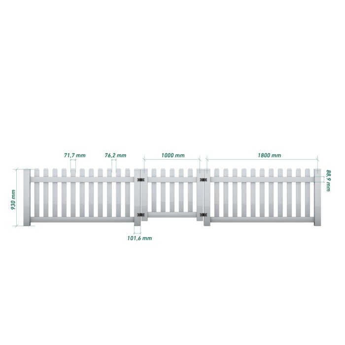 Valla PVC blanca Big Garden