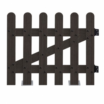 Puerta para valla de composite WPC Coffee Big Garden