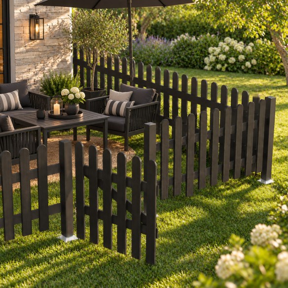 Puerta para valla de composite WPC Coffee Big Garden
