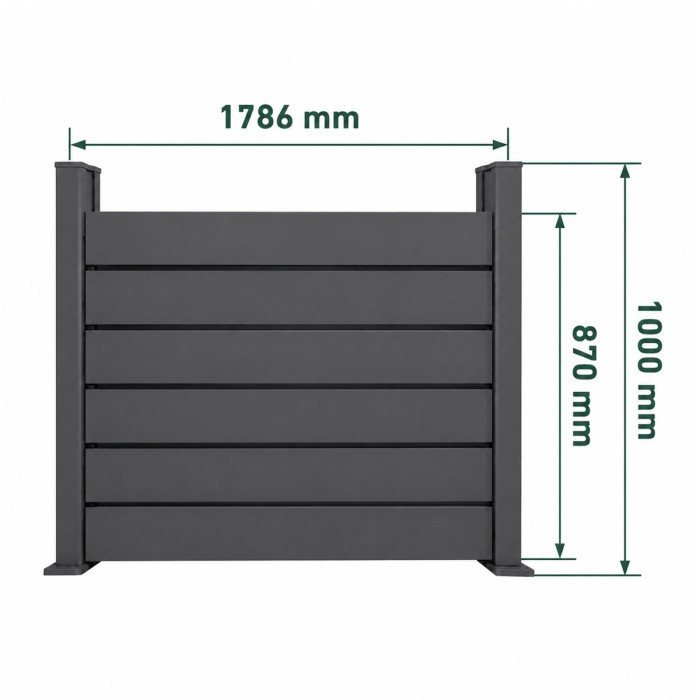 Lama de aluminio persiana - Pack de 6 unidades Big Garden
