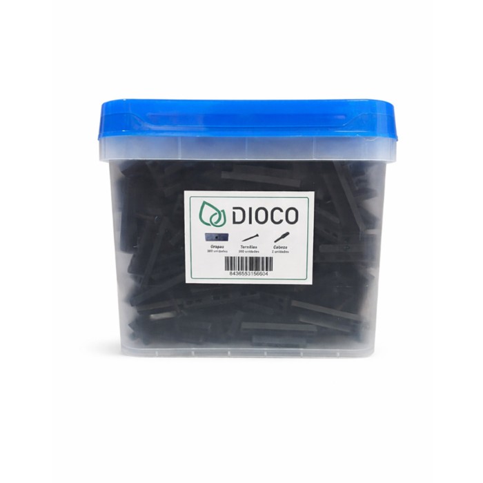 Cubo de 300 Clips de fijación PVC Big Garden